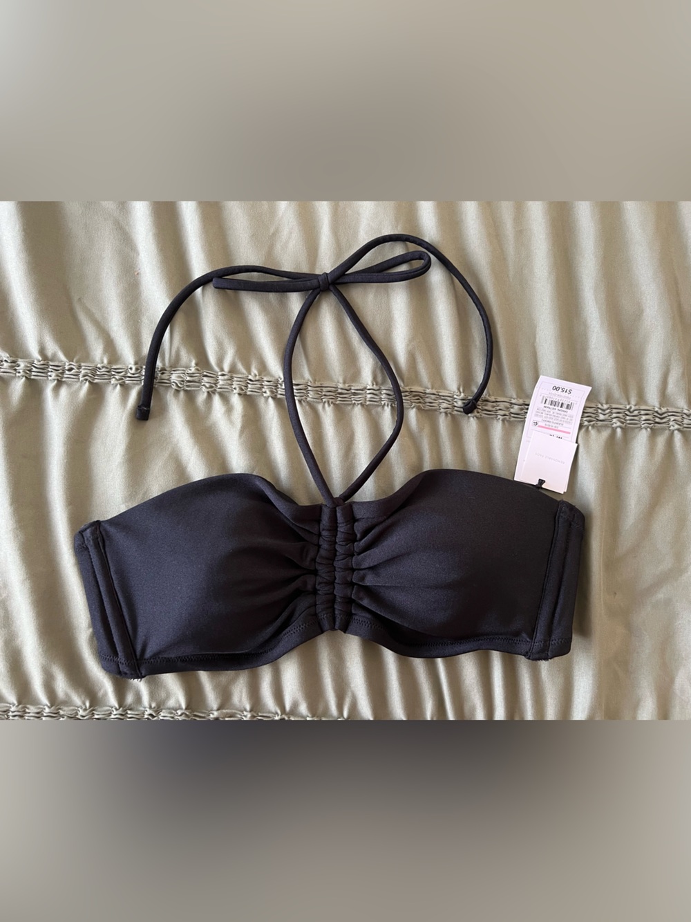 Shade & Shore Black Bandeau Bikini Top